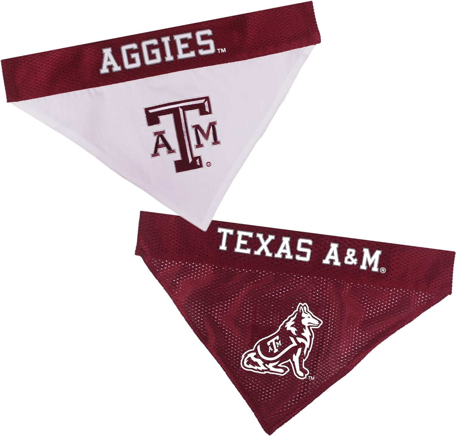 Pets First Co Texas A & M Reversible Bandana Apparel