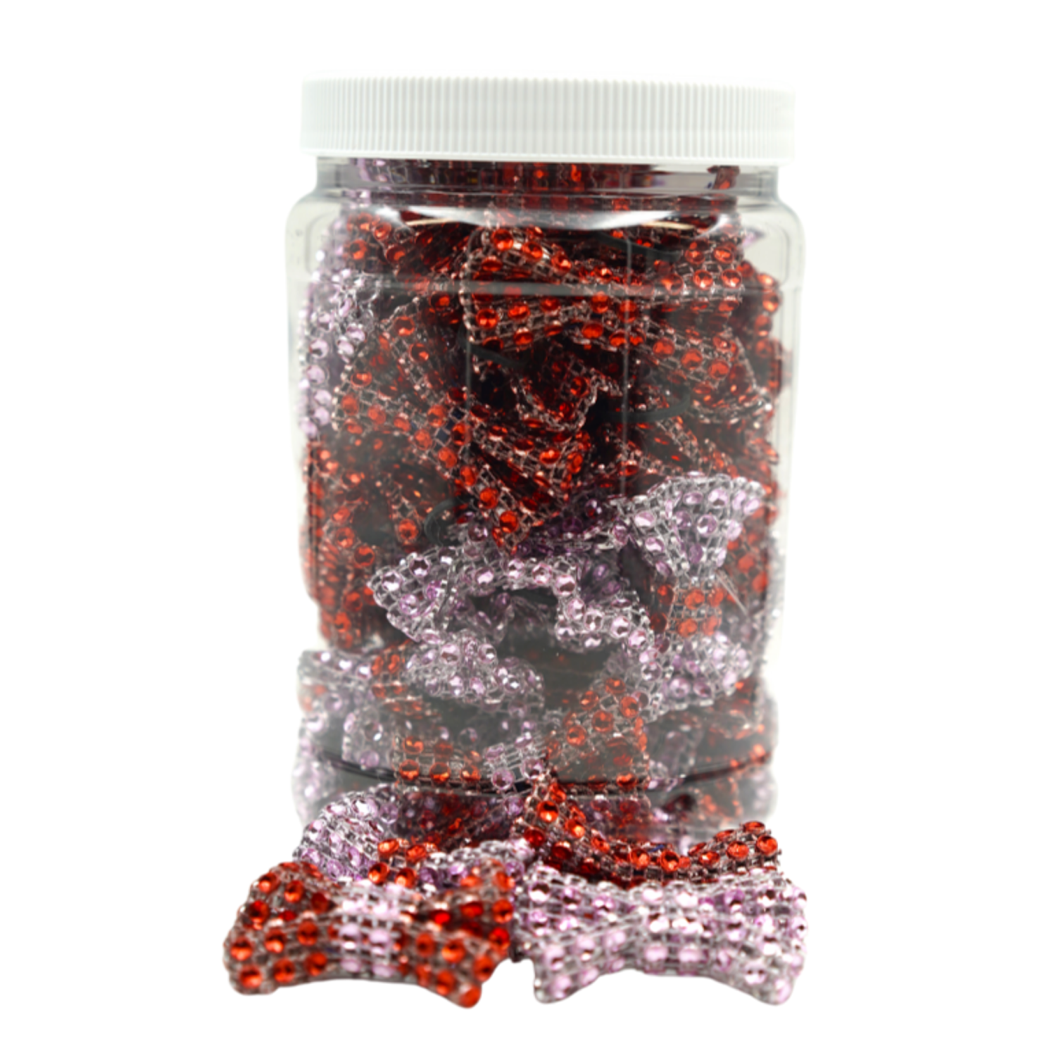 Pets Ribbons GG001VA | Groomers Jar | 50-100 dog bows in a jar - Valentine Bling|Pets Ribbons Pet Accessories