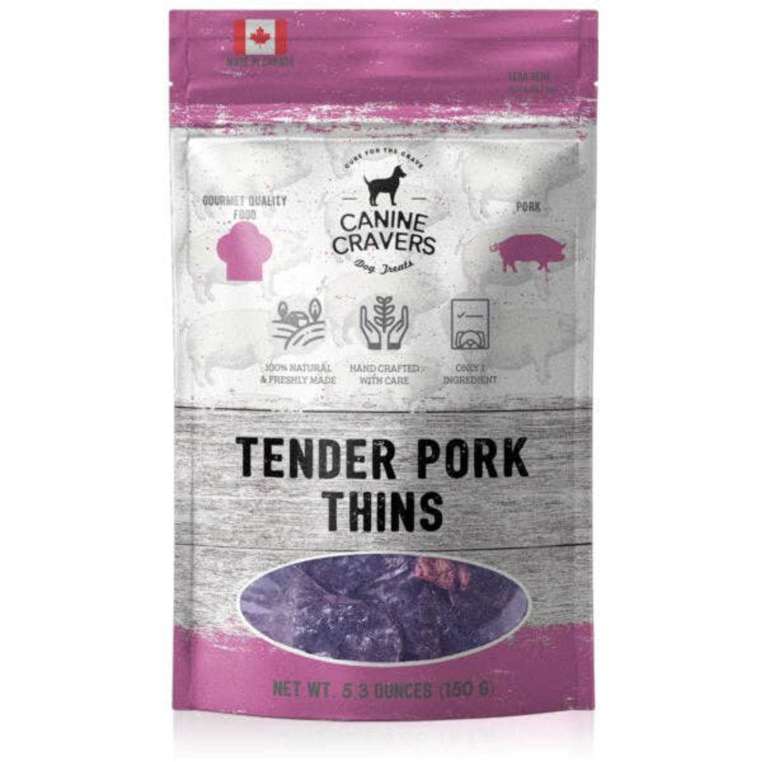 Pure Pals LLC Tender Pork Thins Dog Treats