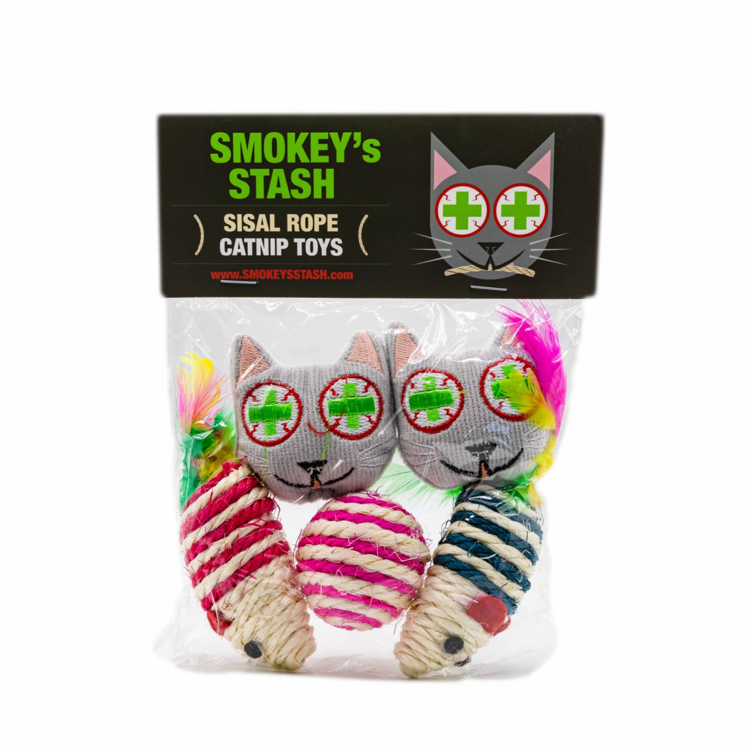 Smokey's Stash Smokey's Stash Catnip Toys and Sisal Mouse Cat Toys
