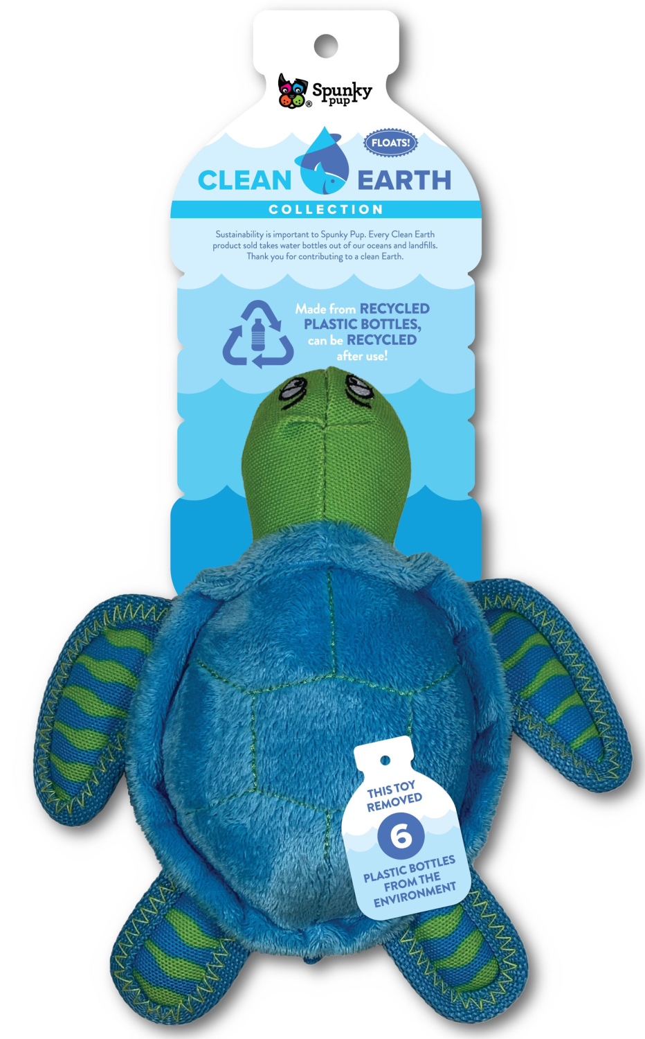 Spunky Pup Dog Toys Clean Earth Plush - 100% Sustainable Dog Toys