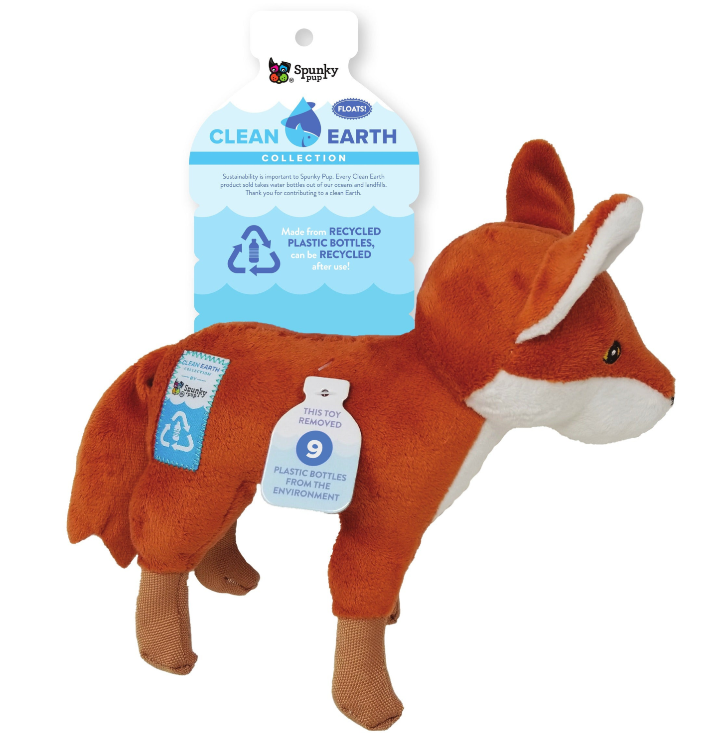 Spunky Pup Dog Toys Clean Earth Plush - 100% Sustainable Dog Toys