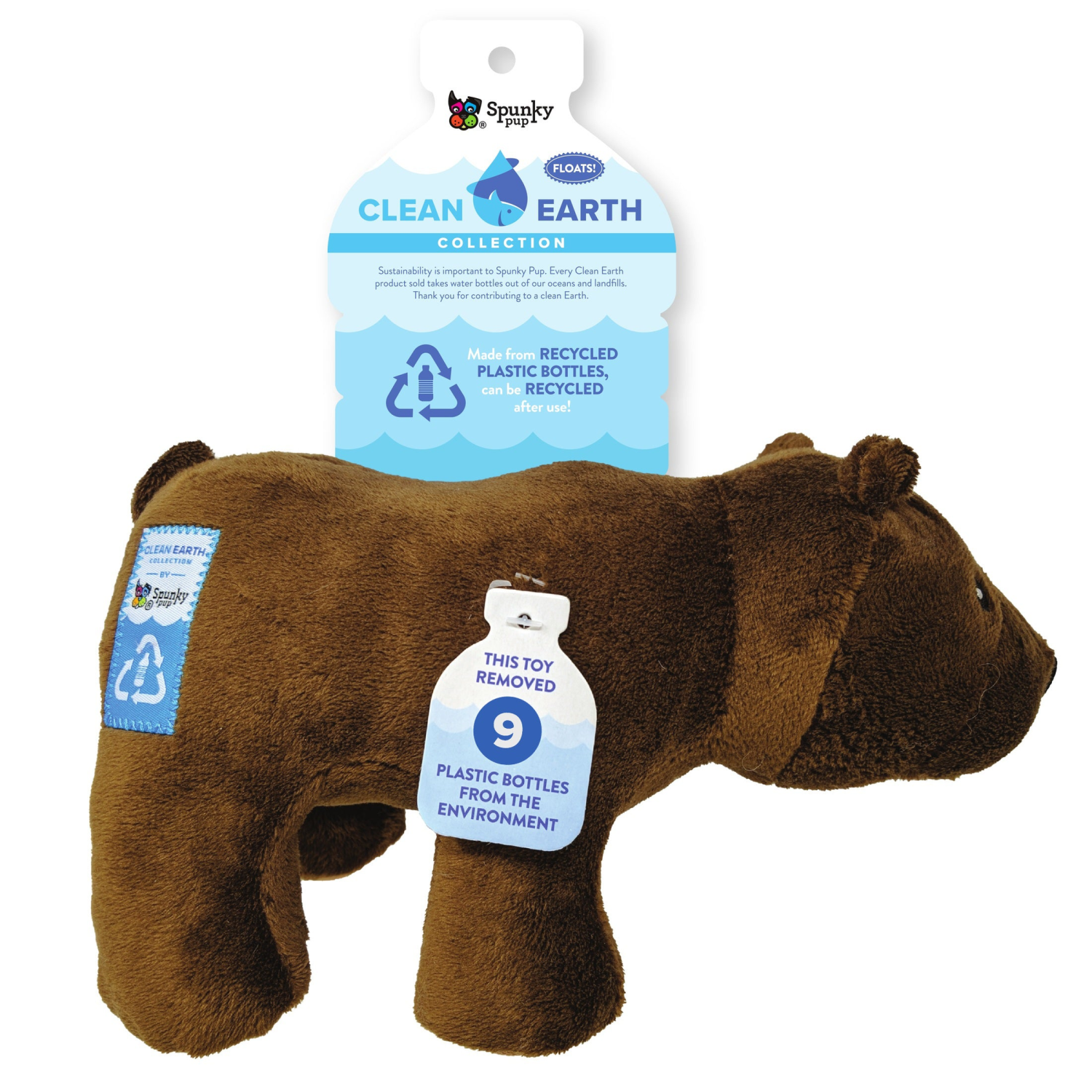 Spunky Pup Dog Toys Clean Earth Plush - 100% Sustainable Dog Toys