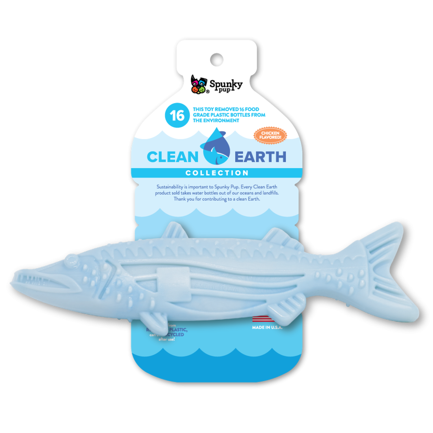 Spunky Pup Dog Toys Clean Earth Hard Chews - 100% Sustainable - USA Made Dog Toys