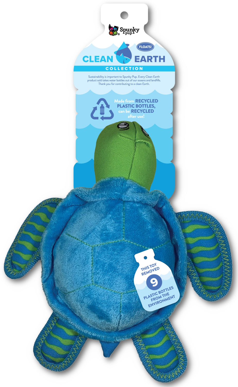 Spunky Pup Dog Toys Clean Earth Plush - 100% Sustainable Dog Toys