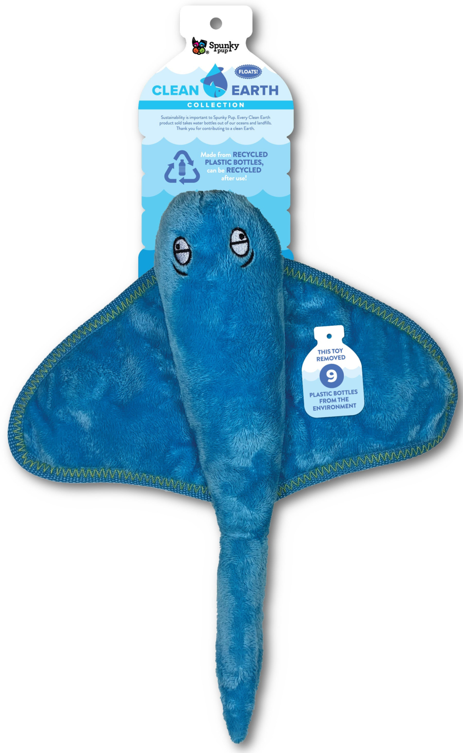 Spunky Pup Dog Toys Clean Earth Plush - 100% Sustainable Dog Toys