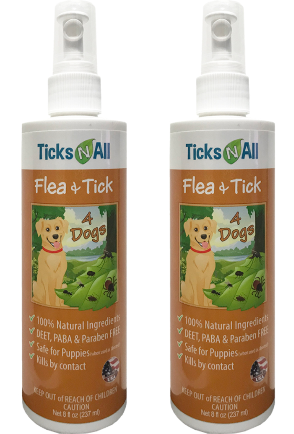 Ticks-N-All All Natural Flea & Tick 4 Cats 8oz (2 pack) Flea & Tick
