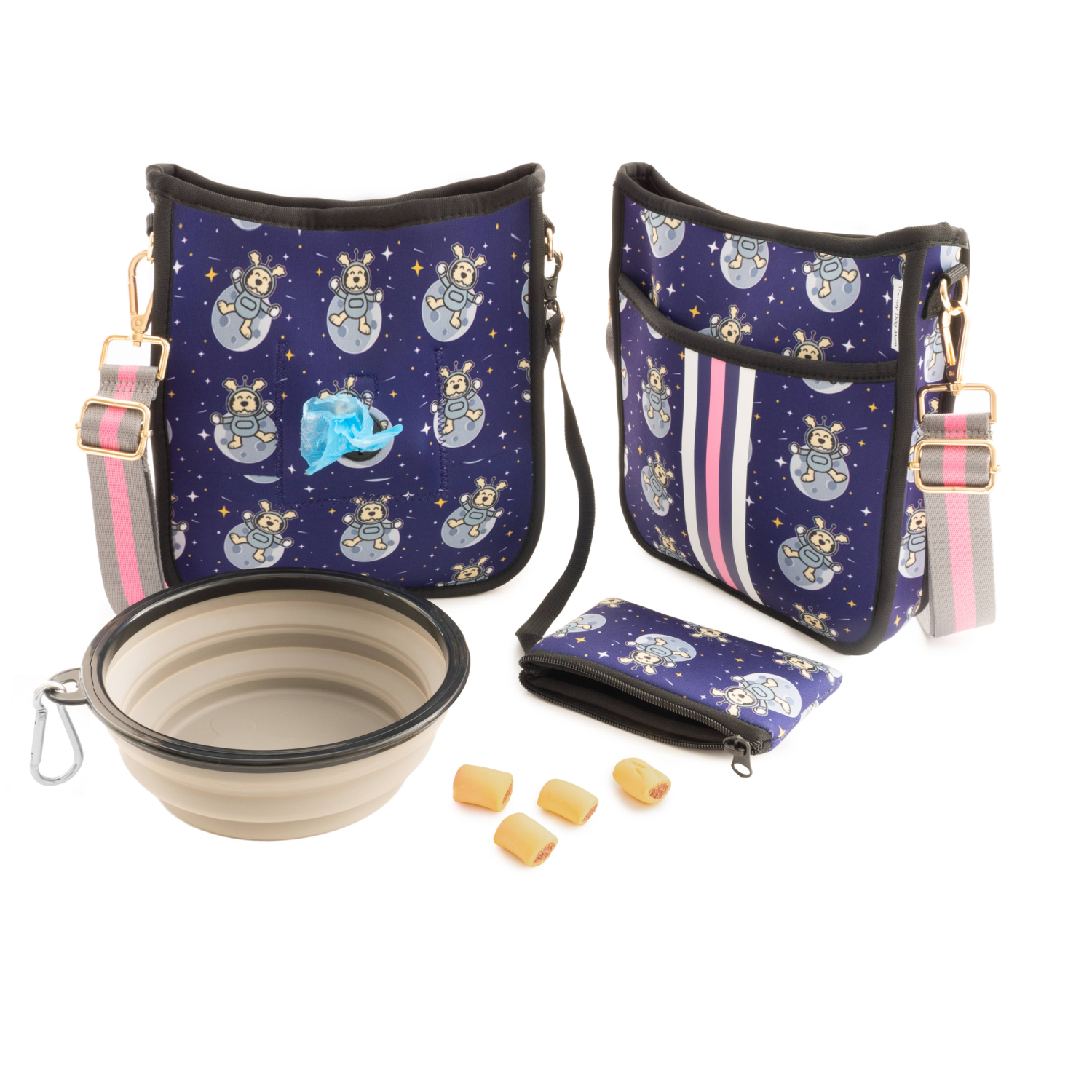 Trendy Dog Mom Space Dog - Dog Walking Bag Treat Bags