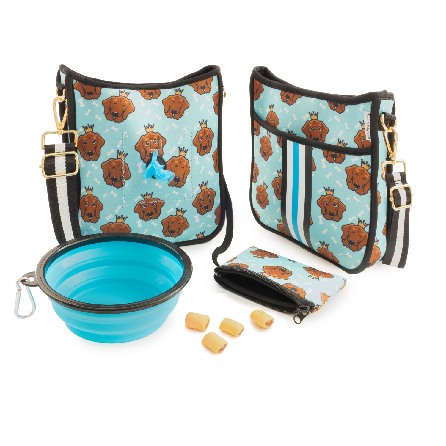 Trendy Dog Mom King Doxie Dog Walking Bag Poop Bags