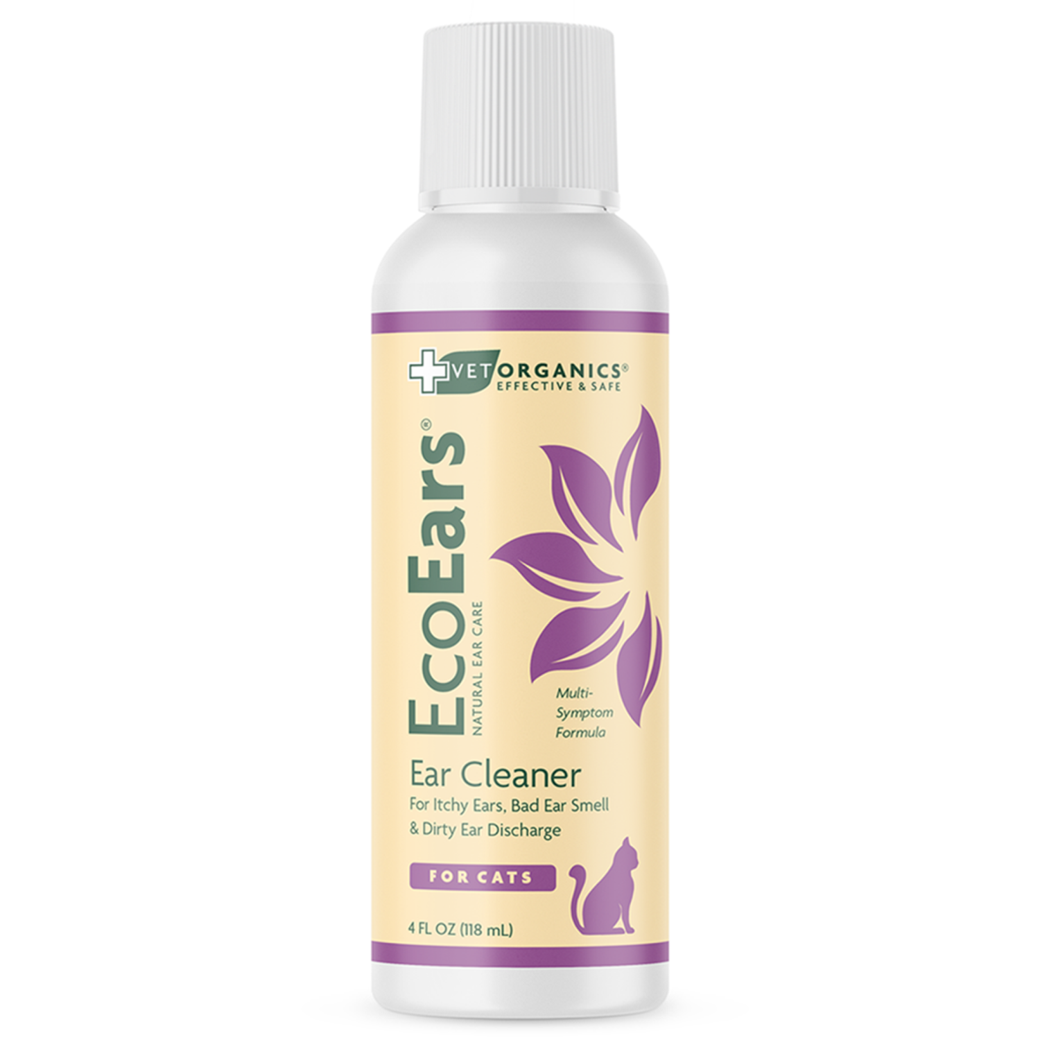 Vet Organics EcoEars Cat Ear Cleaner - Infection Formula Ear Care