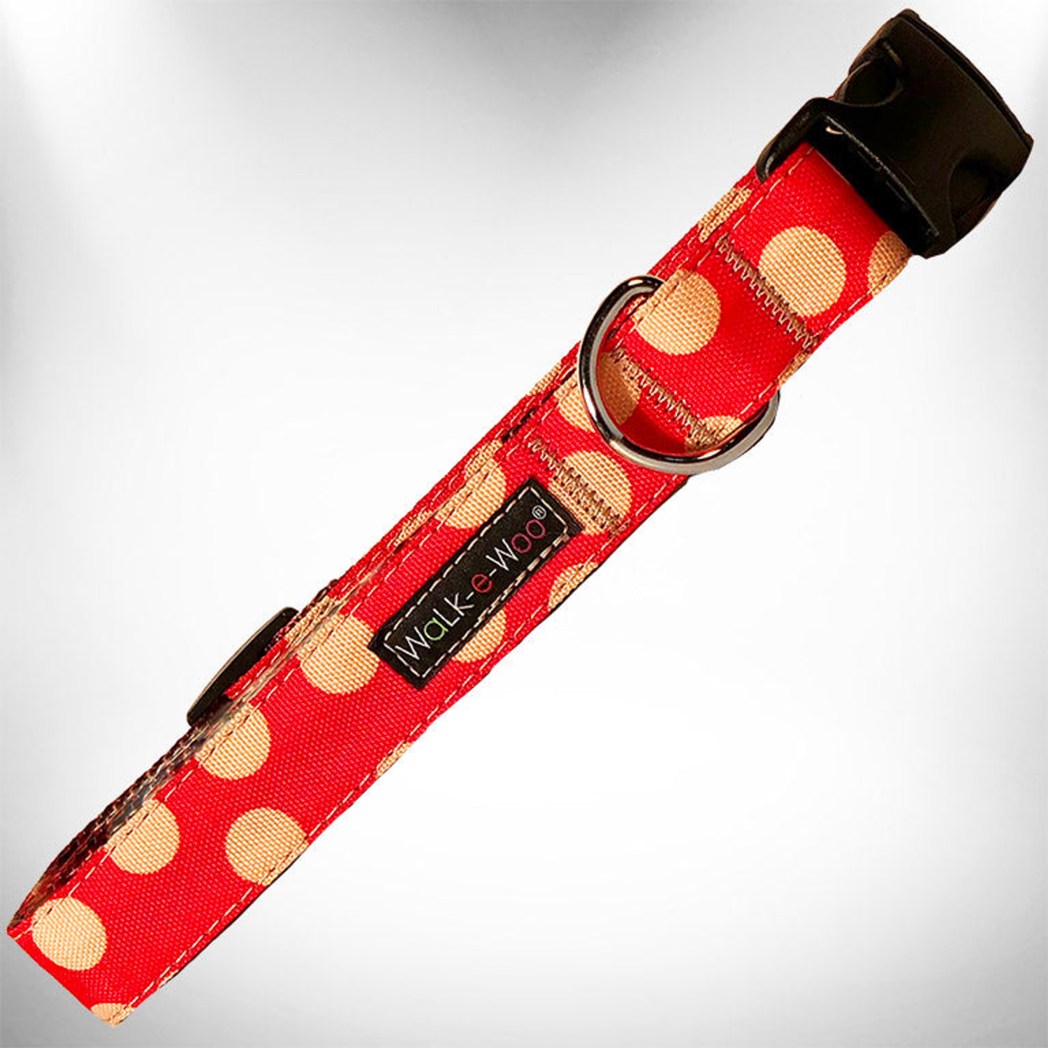 WalkeWoo Ltd Polka Dot Dog - Tan Dots Collars Dog Collars