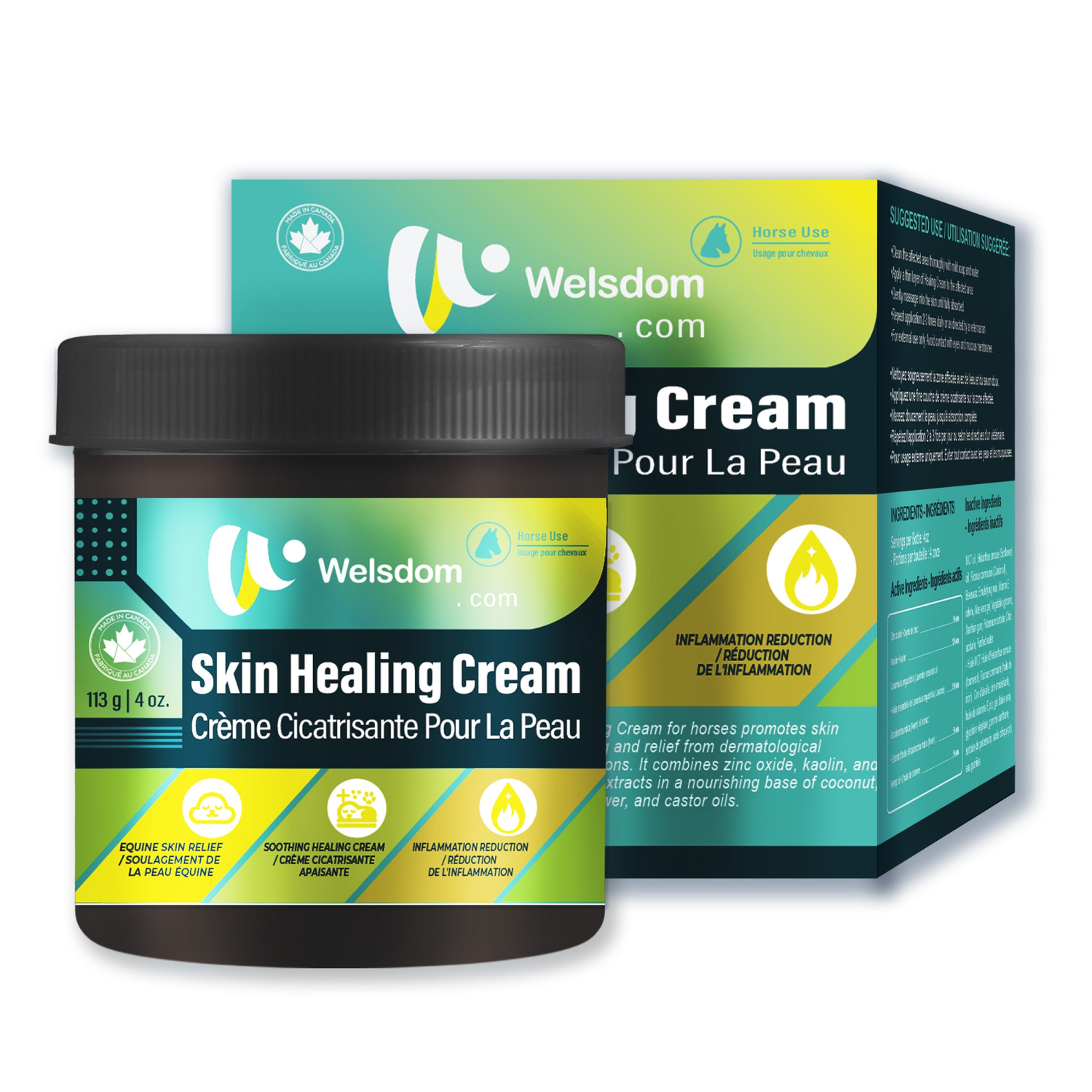Welsdom Inc. Skin Healing Cream  - 120mL Vitamins