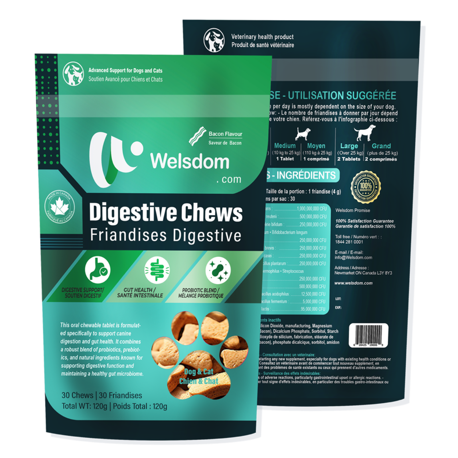 Welsdom Inc. Digestive Chews - 30 Chews Vitamins