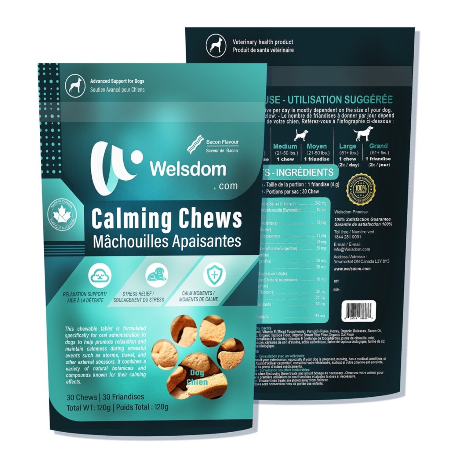 Welsdom Inc. Calming Chew - 30 Chews Vitamins