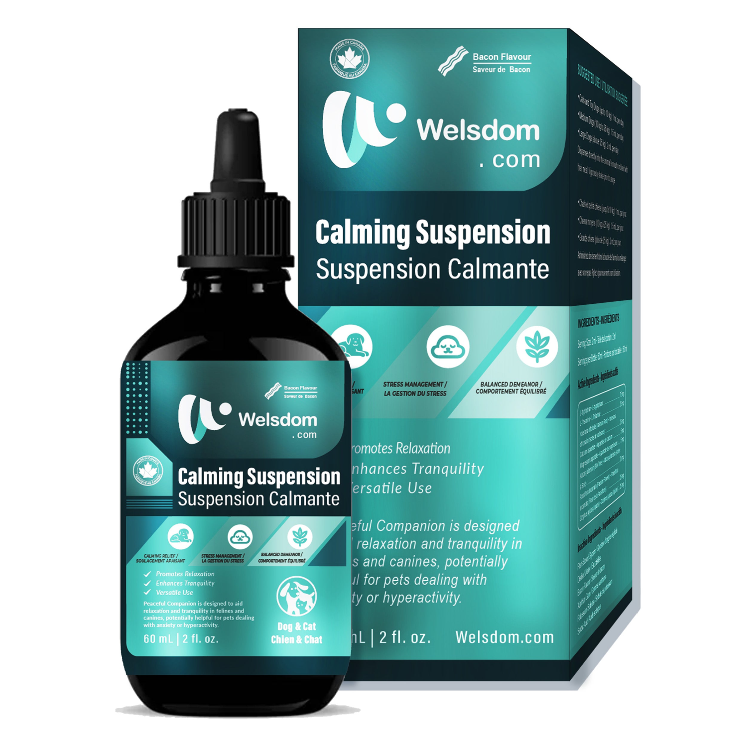 Welsdom Inc. Paws & Calm! Canadian Calming Comfort Drops  60mL Vitamins