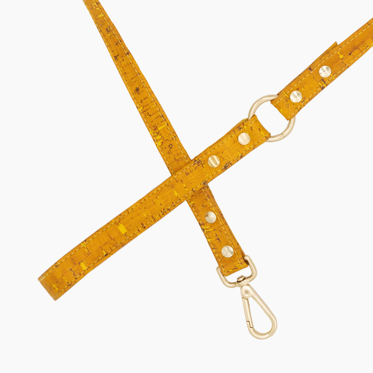 Discover the Sustainable Honey Yellow Cork Leather Leash